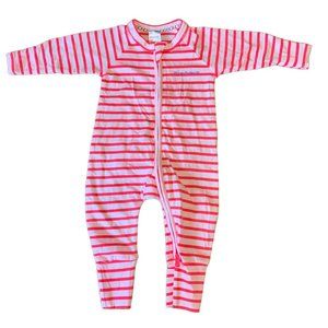 BONDS Wondersuit 0-3 months 000 Zippy Onesie Neon Pink Stripes Baby Infant